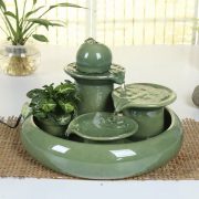 Ceramic Mountain Water Fountain Ornament for Home Aquarium Decoration Flowing Water Mistifier High Mountain Stream Device - Image 3