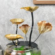 Simplified Modern Wealth Attracting Fish Tank Water Flowing Fountain Ornament for Home Living Room Office Decorative Craft - Image 3