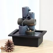 Minimalist Desktop Geometry Flowing Water Fountain Ornament Small Resin Crafts Decorative Items for Living Room Decoration - Image 4