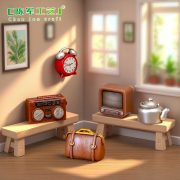 Retro TV Stand Micro Landscape Customizable Decorative Ornament Dollhouse DIY Decoration Accessories Desktop Small Figurine - Image 3