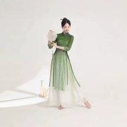Classical Dance Cheongsam Elastic Training Suit Adult Stage Performance Costume Body Shape Etiquette Walk Show Zen Clothes - Image 5