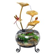 Desktop Mini Wealth Attracting Flowing Water Fountain Ornament Glass Aquarium Opening Gift Landscape Decoration Continuous Flow - Image 6