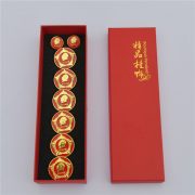 Custom Metal Medal Badge Chairman Mao Zedong Portrait Star Round Commemorative Pins with Long Box for Display - Image 3
