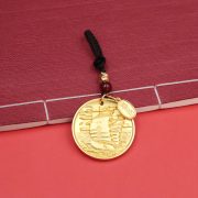 黄铜一帆风顺牌包包车挂乘风破浪挂件男女钥匙扣吊坠复古项链挂件 - Image 2