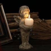 Nordic Retro Cupid Angel Candlestick Customizable Decorative Resin Ornament for Garden Courtyard Artistic Decor Gifts - Image 4