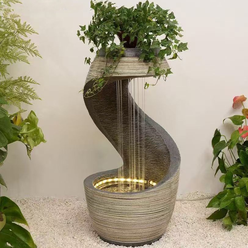 O1CN01N4QYIY1ybwJIU8Wlr_2284646598-0-cib.jpg Indoor Landscape Artificial Mountain Flowing Water Fountain Ornament Villa Garden Courtyard Fish Pond Hotel Water Curtain Screen - Image 1