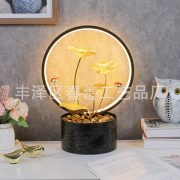 New Simple Flowing Water Fountain Ornament Home Office Desktop Decoration Wealth Attracting Circular Water Flow Decor - Image 4