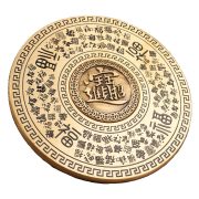源头工厂双面精雕百福罗盘摆件黄铜旋转招财家居风水手把件批发 - Image 6