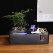 Creative Flowing Water Fountain Ornament Office Desktop Tea Table Decorative Wealth Attracting Small Figurine Opening Gift - Image 3