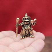 Retro Bronze Magic Frog Miniature Figurine Creative Wizard Frog Collectible Desktop Decorative Item Custom Metal Medal Badge - Image 4