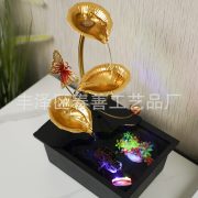Creative Desktop Waterwheel Water Flowing Ornament Circular Stream Living Room Office Entrance Home Decor Crafts - Image 2