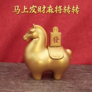 Luxury Style Horse Sculpture Decoration Creative Wealthy Yuanbao Office Living Room Decor Custom Metal Medal Badge Gift - Image 2