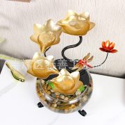 Minimalist Desktop Small Glass Aquarium Waterfall Ornament for Wealth Attracting Suitable for Living Room Office Coffee Table - Image 4