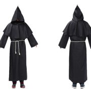 Halloween Cosplay Medieval Monk Robe Priestess Wizard Adult Stage Performance Costume for Men Women - Image 5