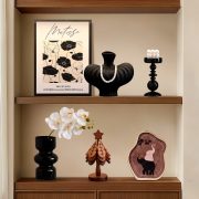 Living Room Decorative Ornament Customizable Mid-Century Modern Style High-End Feel TV Console Display Cabinet Accessory - Image 2