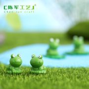 Customizable Decorative Resin Ornament Miniature Landscape Figurine Blue-Eyed Frog DIY Material Wholesale