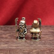 Pure Brass Q Version Guan Gong Cartoon Figurine Retro Desktop Tea Pet Handmade Metal Craft Decoration - Image 2