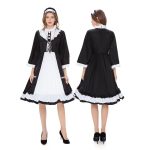 Adult Stage Performance Costume Cosplay Maid Uniform Anime Role Play Outfit Japanese Style Cat Lady Apron Maid Suit