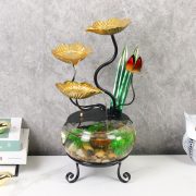 Desktop Fish Tank Water Fountain Ornament Simplicity Indoor Office Decorative Flowing Water Feature Circular Motion - Image 2