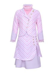 Glinda Adult Cosplay Costume Purple Stripes Stage Performance Halloween Role-playing Magic Wicked Witch Ensemble - Image 5