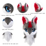 Halloween Wearable Furry Plush Headwear Custom Mascot Costume for Cartoon Doll Game Play Animal Suit - Image 2