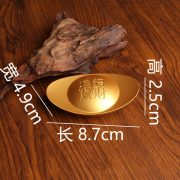 新款沙金色合金元宝大中小新中式客厅装饰品店铺开业摆件底部镂空 - Image 4