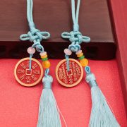 Custom Metal Medal Badge Brass Vermilion Mountain Ghost Money Car Rearview Mirror Hanging Ornament Safe Pendent Wholesale - Image 2
