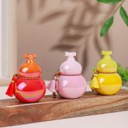 Creative Colorful Seven-Color Lucky Gourd Car Decoration Office Desktop Ornament Customizable Resin Craft Temple Souvenir - Image 4