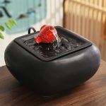Attract Wealth Flowing Water Fountain Ornament Circular Water Feng Shui Ball Office Decorations Desktop Tea Table Ornaments Opening Gifts
