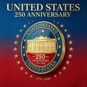 USA 250th Anniversary Commemorative Coin 1776-2026 Double-Sided Color Printed Commemorative Seal White Eagle White House Collection - Image 2