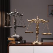 New European Style Iron Art Balance Ornament Custom Metal Medal Badge Office Decorations Law Firm Desk Top Sculptures - Image 4