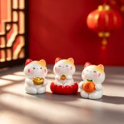 New Year's Customizable Decorative Resin Craftwork Adorable Desktop Decoration Miniature Landscape Accessories Car-Mounted Ornaments - Image 3