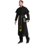 Hibemon M-XL Unisex Couple's Halloween Priest and Nun Outfit Adult Stage Performance Costume for Masquerade Performances - Image 3