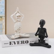 Customizable Decorative Skull Yoga Figure Ornaments Resin Craft Small Display Piece for Halloween Decoration - Image 5