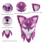 Halloween Custom Mascot Costume Fox Head Mask Terror Theme Animal Headwear Party Holiday Dress-Up - Image 2