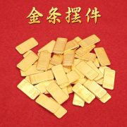 精品沙金仿金条优质手工实心金砖镇尺家居寓意摆件仿真道具小金条 - Image 2