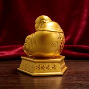 【日进斗金・笑佛纳福】实心鎏金弥勒佛摆件 财源滚滚 生意兴隆 - Image 2