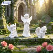 微景观户外园林造景石膏天使仿真人物模型 diy装饰品桌面小摆件 - Image 3