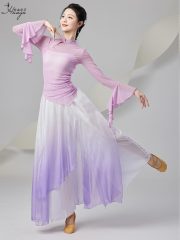 2026 New Dance Costume Gradual Ethereal Gown Classical Dance Practice Uniform Women's Adult Stage Performance Ensemble - Image 3
