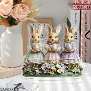 Customizable Cartoon Easter Rabbit Flower Decorative Ornaments Acrylic Craft Home Party Festival Decorations - Image 2