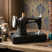 Retro Aged Craft Customizable Decorative Ornament Sewing Machine Bar Clothing Store Decorations Resin Artifacts