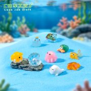 Customizable Decorative Resin Ornaments Cute Marine Animals Cuttlefish Killer Whale Jellyfish Hermit Crab for Miniature Landscape - Image 3