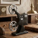 Customizable Retro American Coffee Shop Decorative Ornaments Old Film Projector Model Resin Craft Shop Window Display Piece