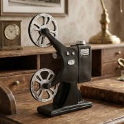 Customizable Retro American Coffee Shop Decorative Ornaments Old Film Projector Model Resin Craft Shop Window Display Piece
