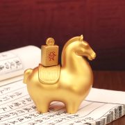 Tang Horse Yuanbao Lucky Charm Metal Craft Customizable Home Office Decorations Money-Making Figurine Handheld Item - Image 4