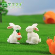 Customizable Decorative Ornaments Peppa Pig Resin Animal Landscape DIY Tabletop Decor Zodiac White Rabbit Gift Family Craft Accessories - Image 4