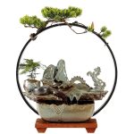 New Chinese Style Flowing Water Fountain Ornament for Living Room Office Desktop Moving In Business Opening Gifts Feng Shui Wealth Attracting Decoration