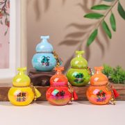 Creative Colorful Seven-Color Lucky Gourd Car Decoration Office Desktop Ornament Customizable Resin Craft Temple Souvenir - Image 2
