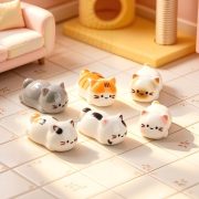 Cartoon Cute Customizable Decorative Ornament Small Cat Figurine Animal Toy Desktop Decoration Resin Craft Accessory - Image 3