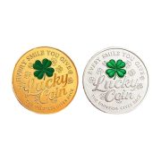 Lucky Four-leaf Clover Commemorative Coin Custom Metal Medal Badge Engraved Colorful Relief Surface Metal Craft In Stock - Image 5
